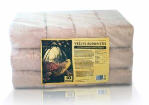 RUF type of wood briquettes come in 10kg bags from bioenergy in Cyprus