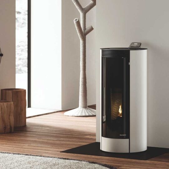 Palazzetti Melita 8 Air Pellet Stove in white | bio energy