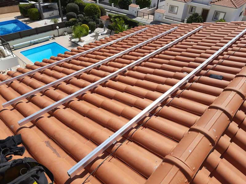 Net Metering Grid Connected 6 kWp Photovoltaic System installed on residential property in Peyia today.